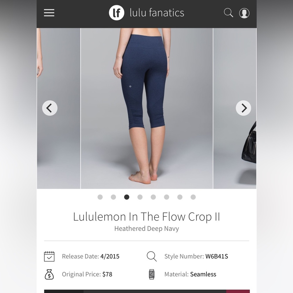 Lululemon in the flow crop leggings